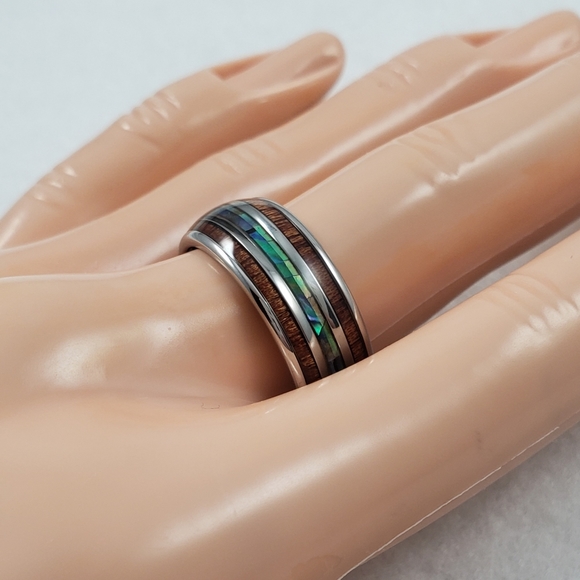 HOST PICK!!! ✨ Wood and Abalone Inlay Band - Picture 6 of 9